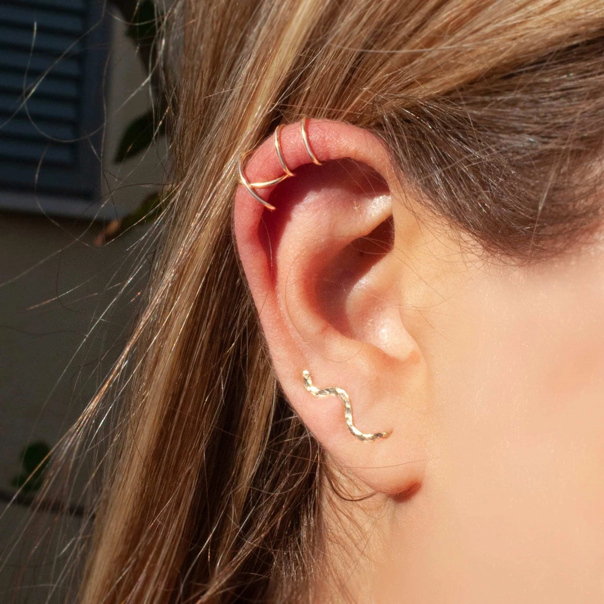Triple lobe deals earring set