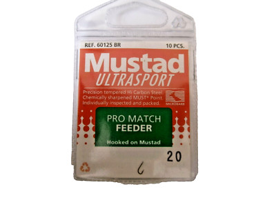 30 Mustad Ultrasport Pro Match FUTTERHAKEN GRÖSSE 20 (3 x 10 pro Packung)