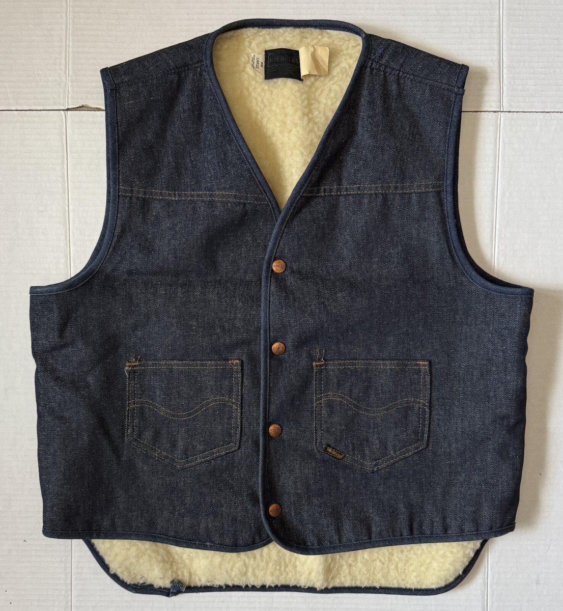 【70’s】Sears \"ROEBUCKS WESTERN WEAR\" （￼L） Vintage 70s Sears Roebucks Western Wear Distressed Denim