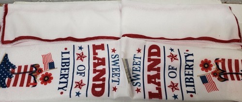 2 Same Microfiber Kitchen Towels(15"x25") PATRIOTIC USA,SWEET LAND OF LIBERTY,GR - 第 7/21 張圖片