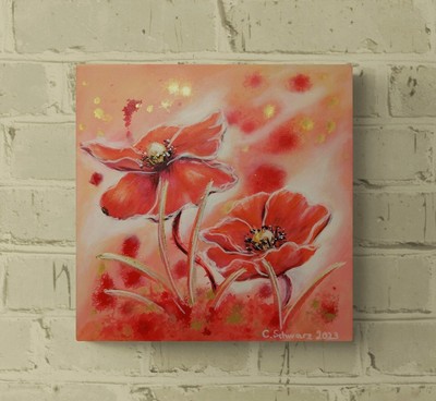 MOHNBLÜTEN, Kunst Bild Blume Deko Klatschmohn Wiesenblumen    Christiane Schwarz