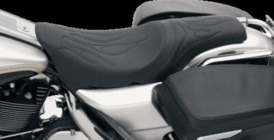 Drag Specialties Flame Stitch Predator Seat for 97-07 Harley Touring FLHR FLHX