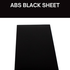 ABS Plastic Sheet DIY project small size 30cm x 20cm BLACK - 2 mm