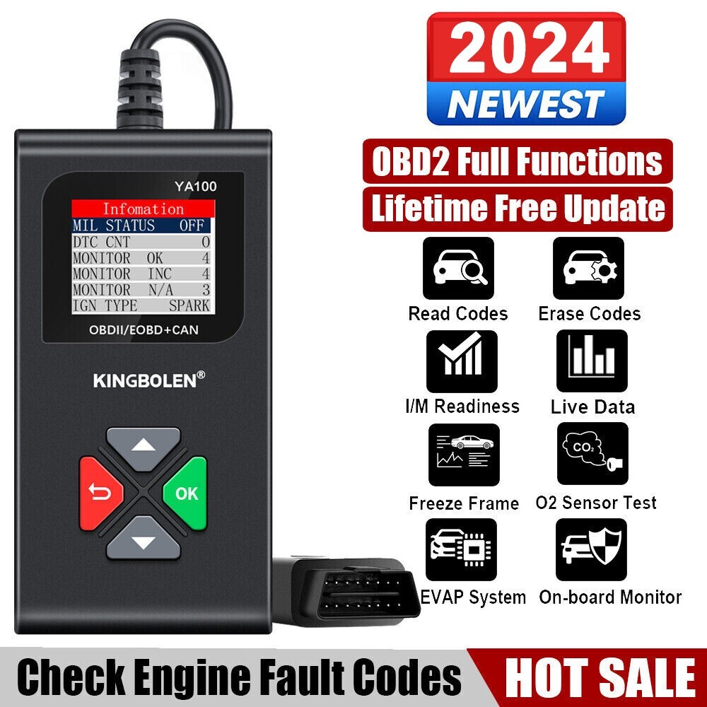 Automotive OBD2 Scanner OBDII Code Reader Car Engine Check Fault Diagnostic Tool-image