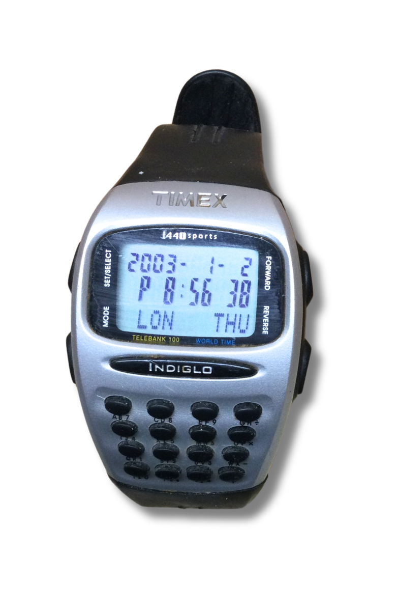 【NOS】2003 TIMEX TELEBANK 100 Working Timex 1440 Sports Telebank 100 Calculator Watch INDIGLO | eBay UK