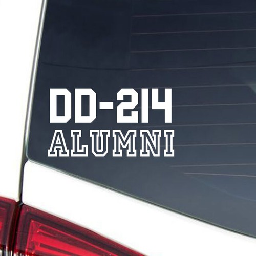 DD-214 ALUMNI Army Navy Air Force Marines Veteran Vinyl Decal Sticker - Picture 5 of 6