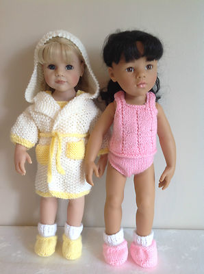 Puppen Mode Kleidung Strickmuster passend für 18'' Puppe. Ankleidekleid Set.KNM72