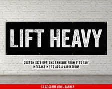 Fitness Decor - Motivational Gym Banner - Workout Wall Art
