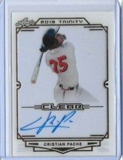 2019 Leaf Trinity CRISTIAN PACHE Clear Acetate Bronze Foil Auto Orioles 