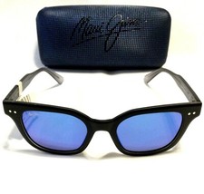 MAUI JIM SHORE BREAK SUNGLASSES Black Frames w/ Blue Hawaii Polarized Lenses