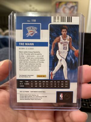 2021-22 Contenders Tre Mann Auto Rookie Ticket RC-Thunder⚡️? | eBay
