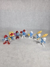 Lot Of 7 SMURFS McDonalds Happy Meal Toys Figurines 2011 2013 Collectible 