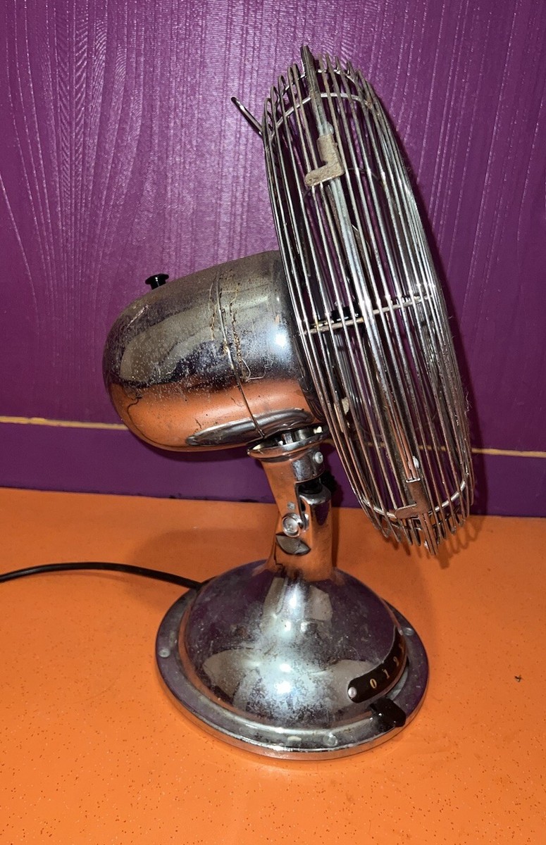 ANCIEN VENTILATEUR EN FONTE QUIGG - ANNÉES 50/60 - FONCTIONNEL