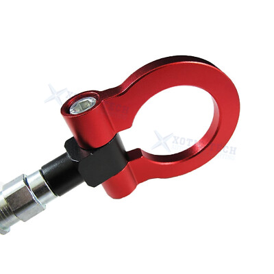 Front Bumper Red JDM Track Racing Style Tow Hook Set For Honda Fit