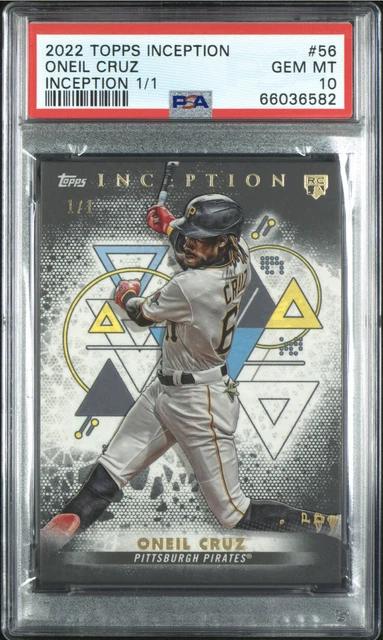 2022 Topps Inception Oneil Cruz Rookie Card RC Black 1/1 PSA 10 Gem Mint *pop 1