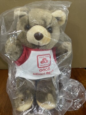 State Farm Insurance Teddy Bear 11'' Plush Tan GOOD NEIGH BEAR NEW.    T 