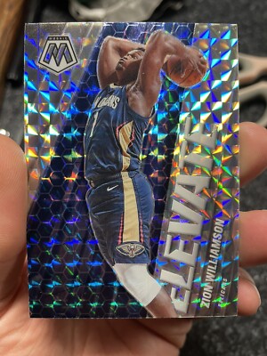 2020-21 Panini Mosaic Zion Williamson Elevate Silver Prizm #3 NOLA Pelicans   