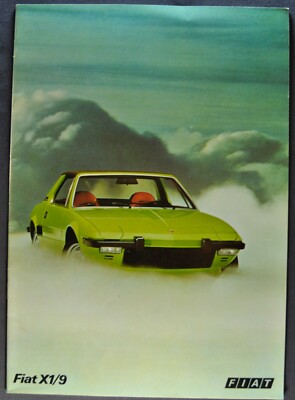 1974-1975 Fiat X1/9 Catalog Sales Brochure German Text Excellent
