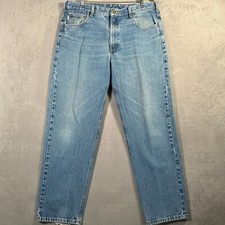 Carhartt Jeans Mens Size 38X32 Blue Relaxed Fit Denim Workwear Rugged B17 DST