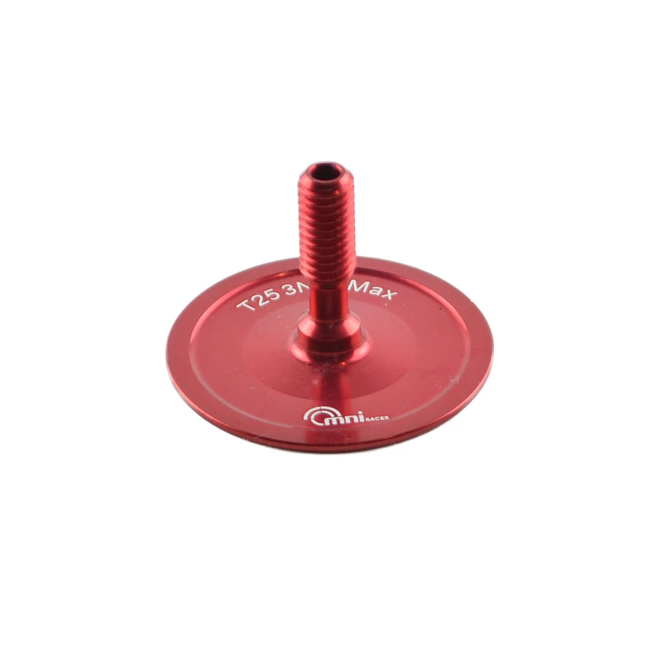OMNI Racer WORLDS LIGHTEST Alloy Headset Top Cap & Bolt: JUST 3.4 grams!! RED - Image 4 of 4