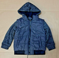 Distortion Boy Kids Warm Cozy Fuzzy Winter Coat Jacket Fleece Puff Size 5/6