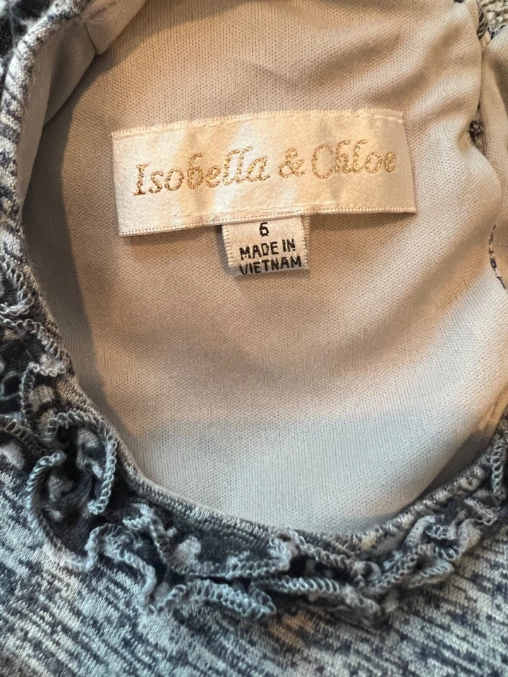 Isobella & Chloe meninas 2 peças tanque de babado cinza urze e conjunto de leggings ruched 6 - Imagem 3 de 4