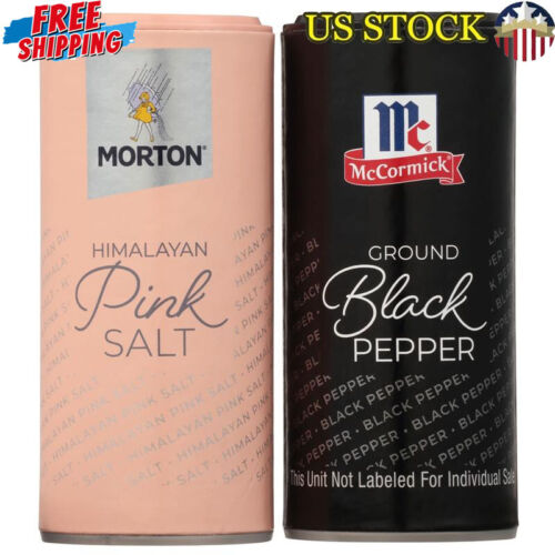 Himalayan Pink Salt Ground Pepper Shaker Set Portable Flavor Enhancer Meal Ready