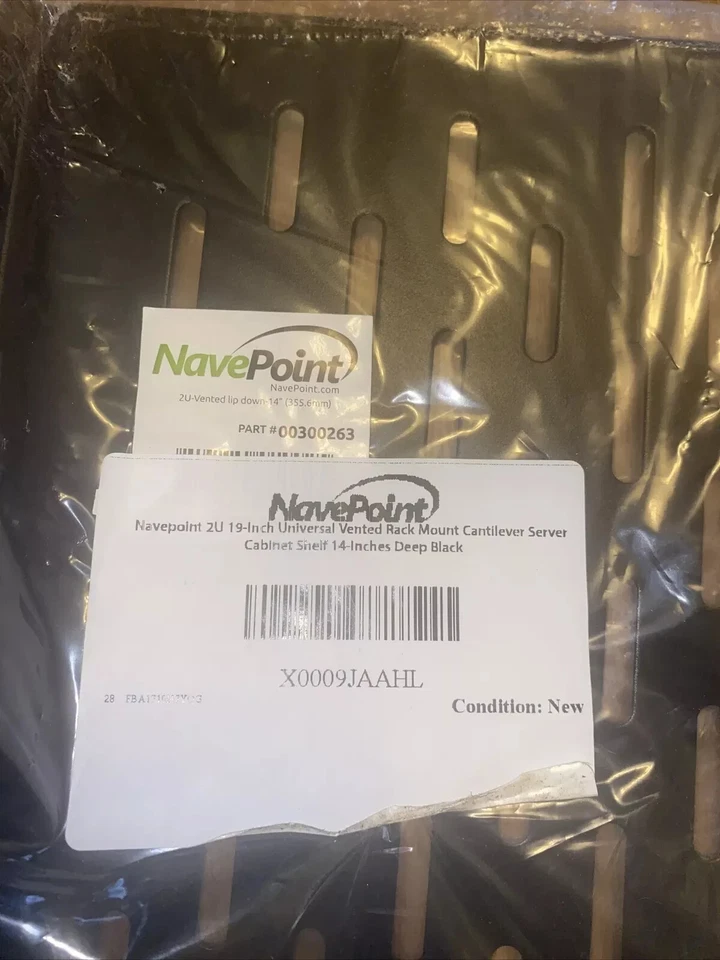 Navepoint 2U 19-Inch Universal Vented Rack Mount Cantilever Fixed Server Cabinet - Image 3 of 4