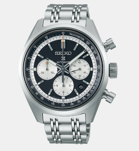 Seiko SRQ049 Speedtimer Dark Grey dial SS 42mm New w/ Box, Papers, Extra strap.