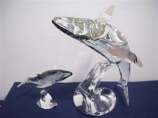 SWAROVSKI SCS PAIKEA WHALE & YOUNG WHALE 1095228 & 1096741 MIB 