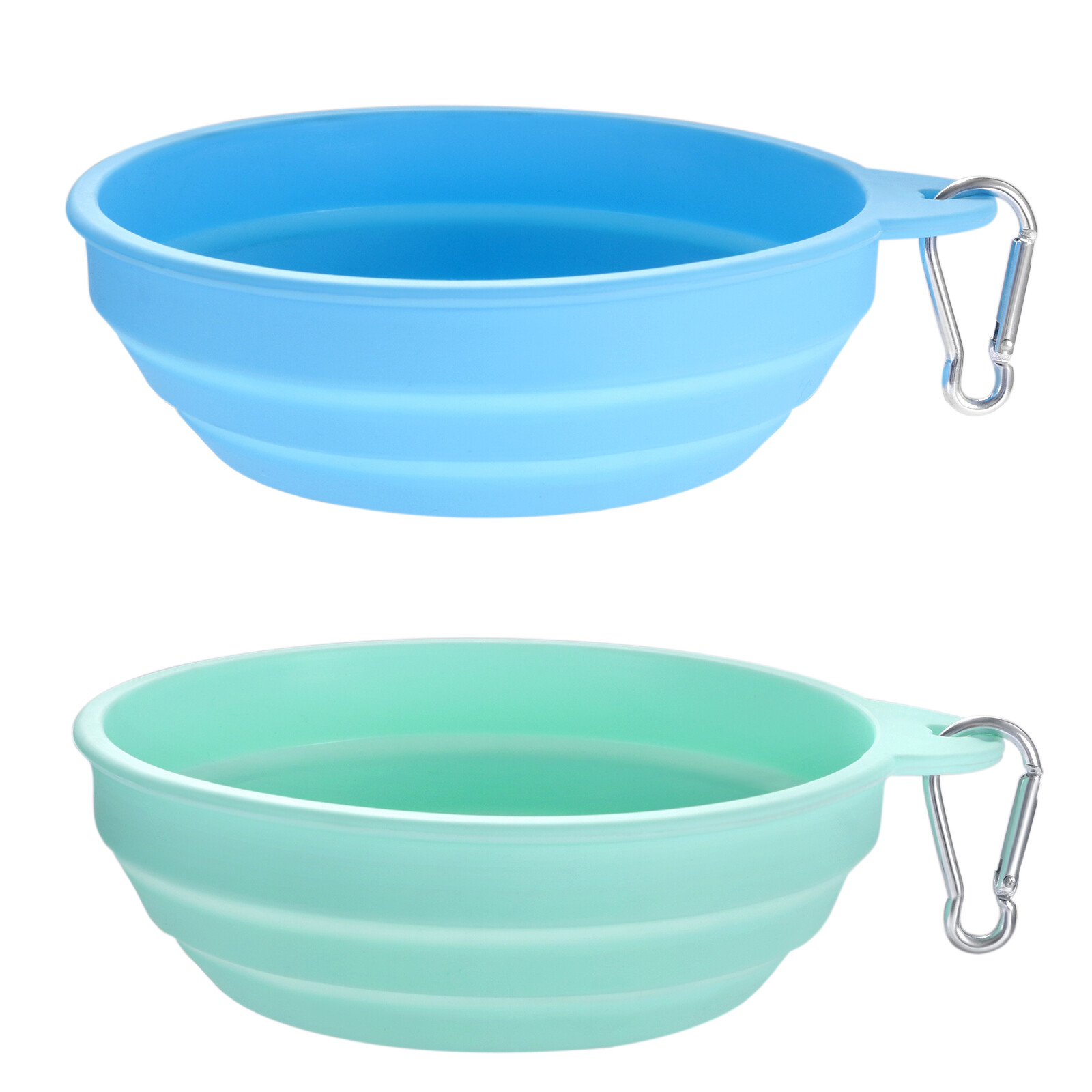 Dog Travel Foldable Water Bowls Food Bag Container Set 3 Pack Outdoors Portable