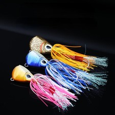 64/84/102g Metal Fast Sinking Snapper Jig Rubber Skirts Hooks Inchiku Saltwater