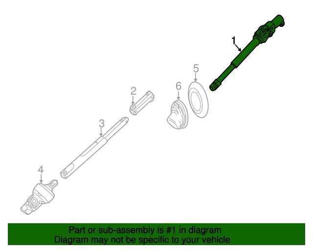 Eje de dirección intermedio superior genuino GM OEM 16-19 Cadillac CTS-V 84246535 Foto 2 de 4