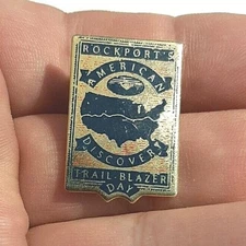 Rockport's American Discovery Trail Blazer Day Metal Pinback