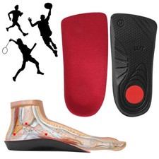 3/4 Orthotic Shoe Insoles Inserts Flat Feet High Arch Support Plantar Fasciitis