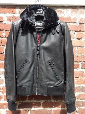 NEW/TAGS Schott NYC Supple Cowhide Leather jacket # ROADSTER W/ REMOVABLE COLLAR