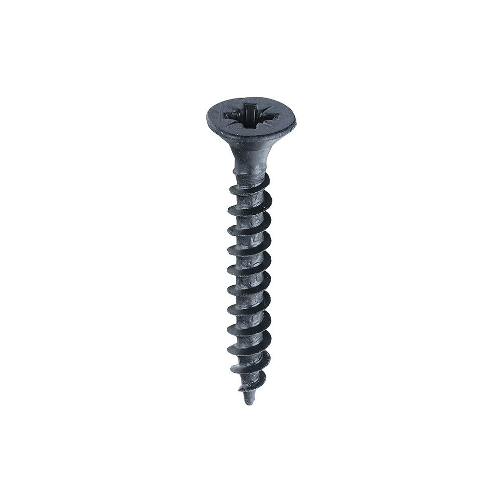 Timco Chipboard Screws PZ Double Countersunk Woodscrew Black 4.0x30 Pack of 25