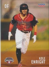 2021 Hickory Crawdads Kole Enright RC Rookie Texas Rangers
