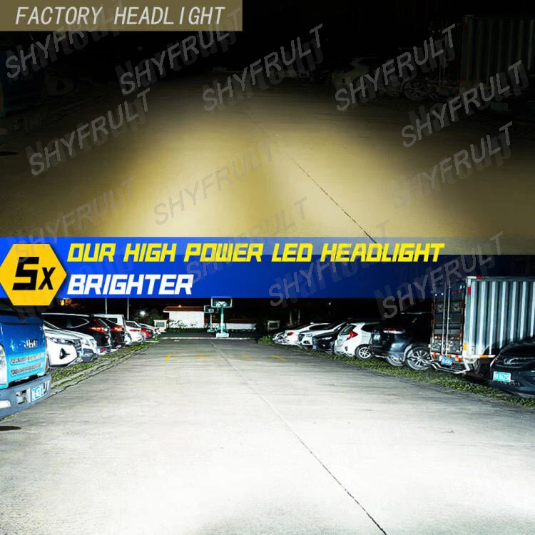 Pair 7" Inch Round LED Headlights high low beam For Ford Pinto 1974-1978 white Foto 3 de 4