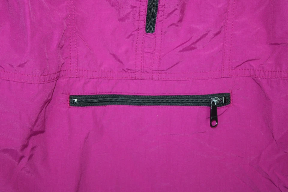 CHAQUETA DE LLUVIA MAGENTA JERSEY CON CAPUCHA NYLON VINTAGE L BEAN NIÑOS TALLA MEDIANA Foto 3 de 4