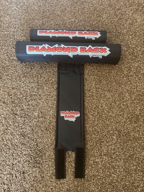 Diamond Back II BLACK PADS SET BMX FREESTYLE DB Hot Cool Silver Streak CALI LITE