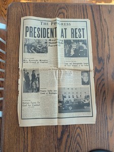1963 The Progress Newspaper JFK Coverage President Kennedy 11/23/63 & 11/25/63