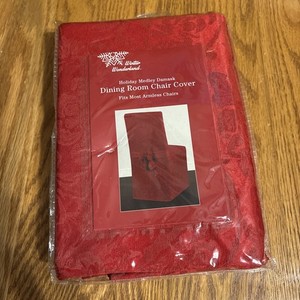 NEW, Red/burgundy, Winter Wonderland  Meledy Damask, Chair Cover. ￼