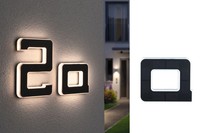 Solar LED Hausnummernleuchte Inkl. Wechselbarer Akku Buchstabe A IP44 3000K 6Lm