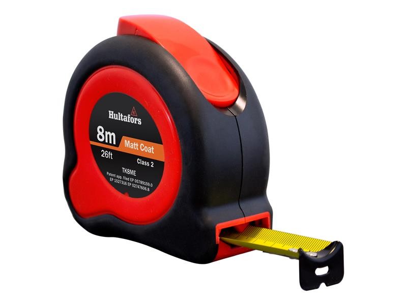 Hultafors |Tuf-Lok Pocket Tape | Dual Scale Blade | 8m/26ft x 25mm | TKC8ME | Impact-absorbing rib and air-pod design helps protect the tape when dropped. - Image 8