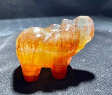 102g   Natural and beautiful fluorite red gel-like crystal elephant energy heali