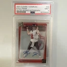 2021 Panini Clearly Donruss Football Blue Kyle Trask #56 PSA 9