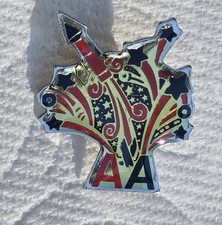 Vintage American Airlines 4th Of July Enamel Lapel Pin