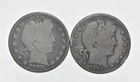 1892-1915 Lot 2 1900-S 1904-S Barber 90% Half Dollars - Coin Collection *059