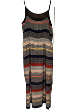 WOMEN'S CLOTHING/ LOUNGE DRESS/ VINCE CAMUTO/ GEOMETRIC-PEACH-RED-MULTI COLOR/ L